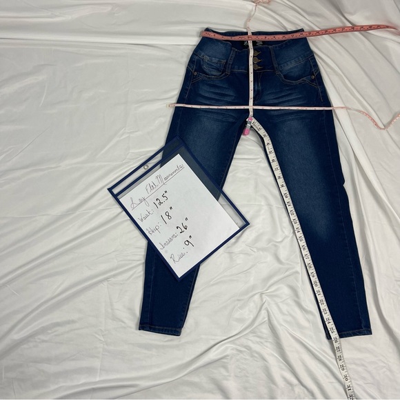 Always Friday Women Dark Wash High Waist Curve Enhancing Denim Jean Pant Size 5 - Picture 8 of 9